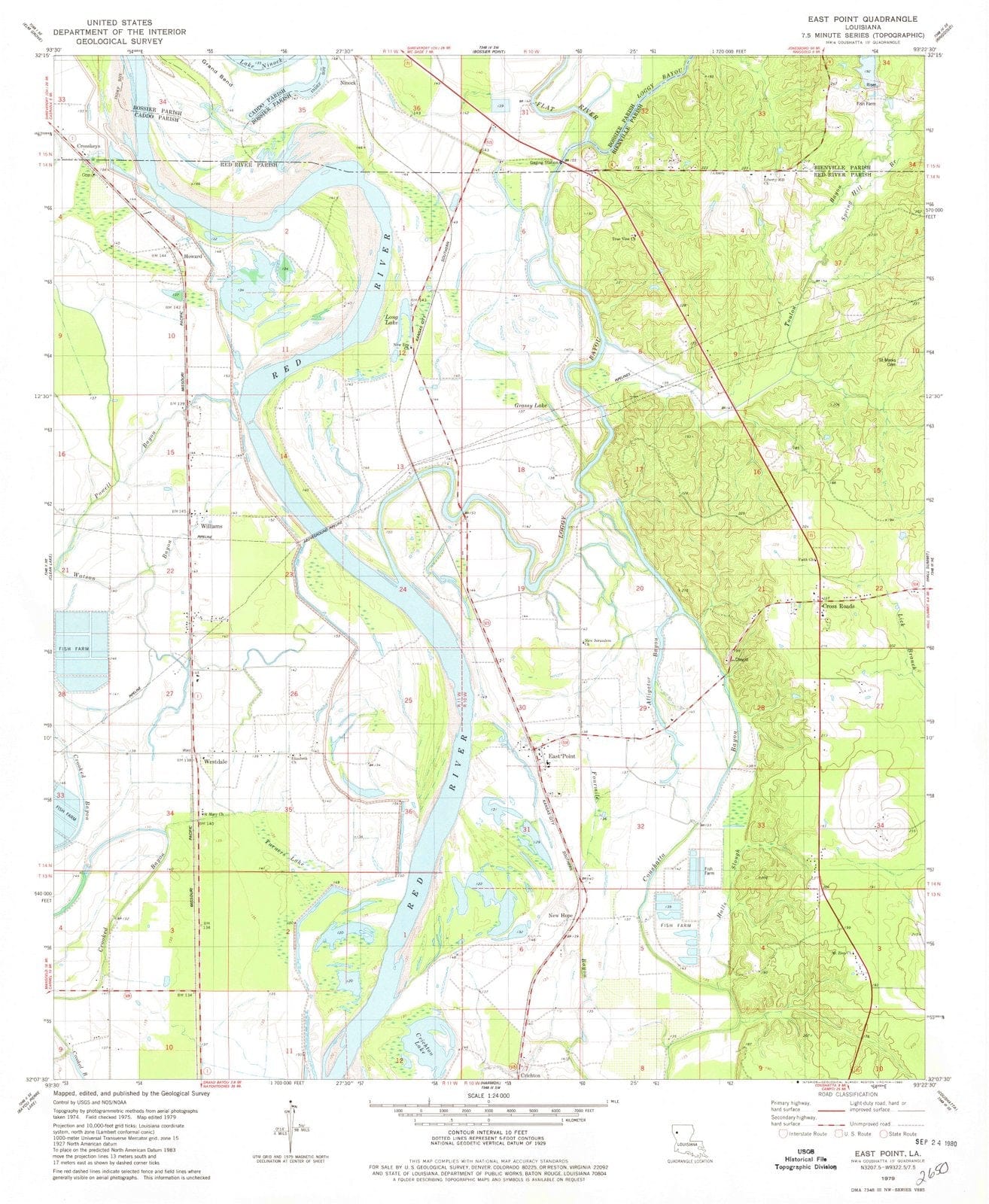 1979 East Point, LA - Louisiana - USGS Topographic Map