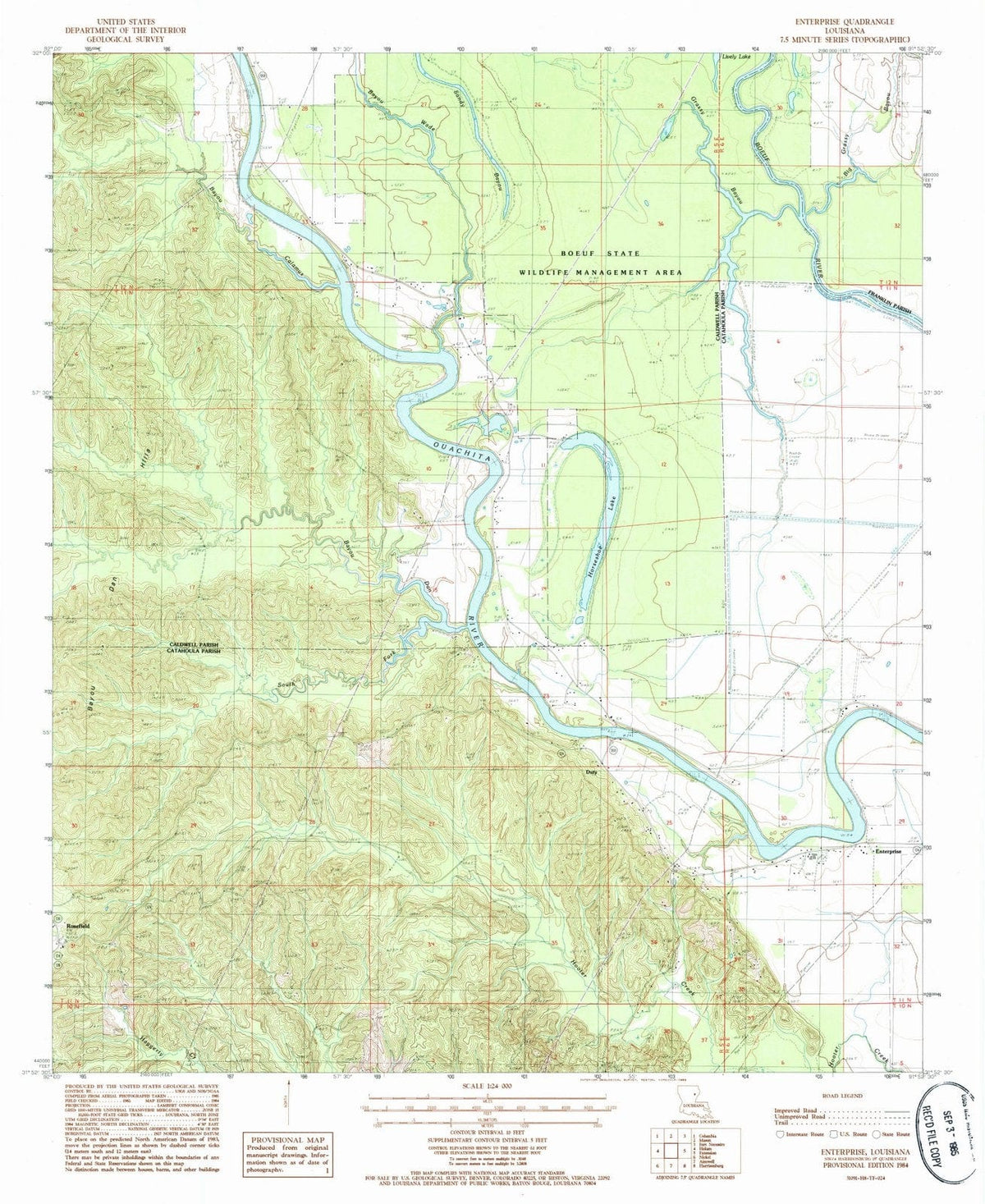 1984 Enterprise, LA - Louisiana - USGS Topographic Map