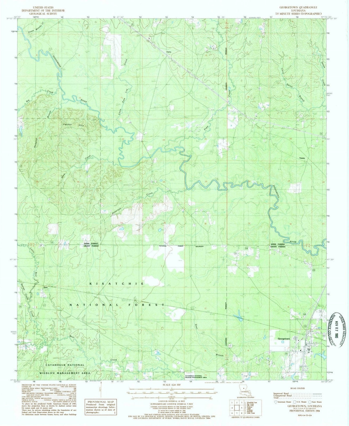 1984 Georgetown, LA - Louisiana - USGS Topographic Map