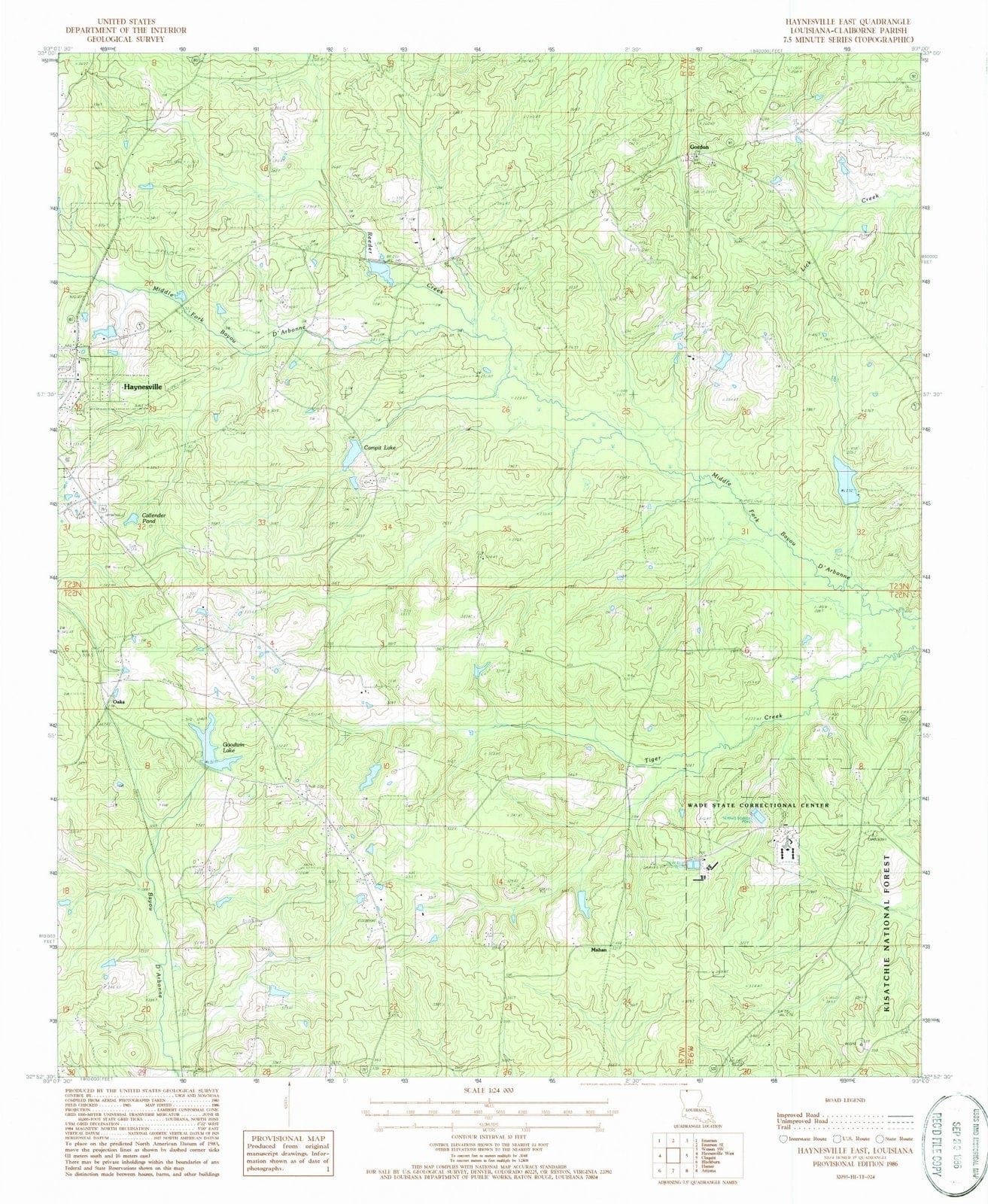 1986 Haynesville East, LA - Louisiana - USGS Topographic Map