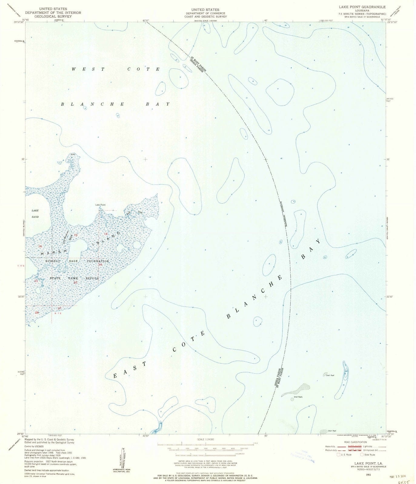 1951 Lake Point, LA - Louisiana - USGS Topographic Map