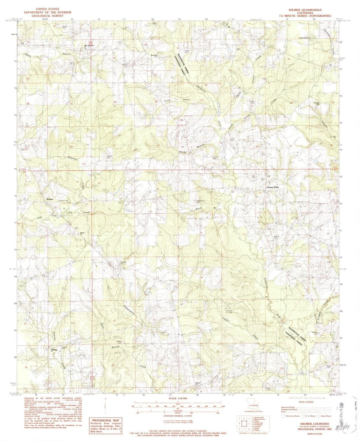 1983 Wilmer, LA - Louisiana - USGS Topographic Map