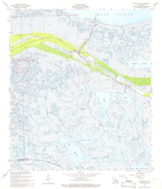 1957 Yscloskey, LA - Louisiana - USGS Topographic Map