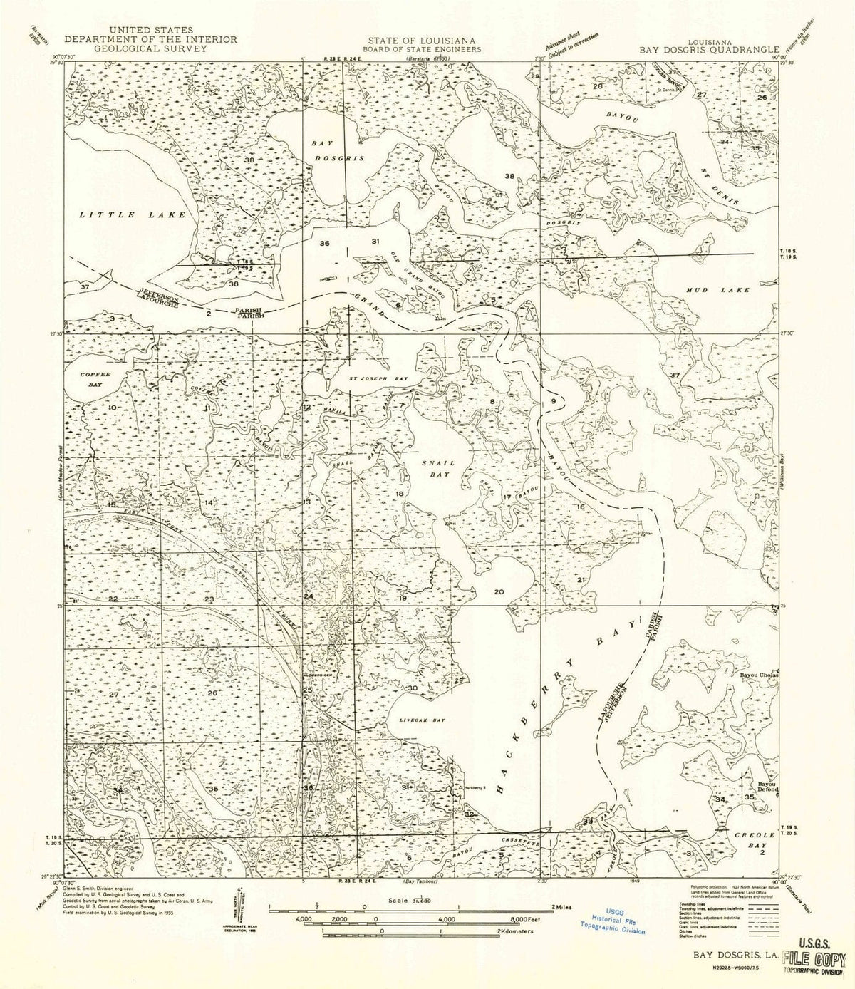 1949 Bayosgris, LA - Louisiana - USGS Topographic Map