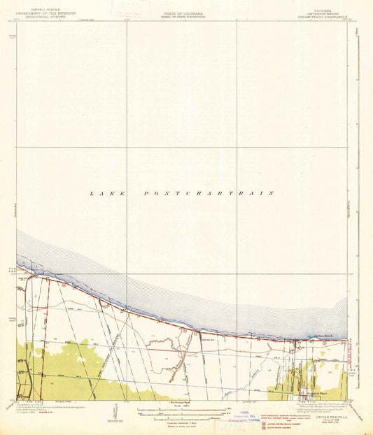 1938 Indian Beach, LA - Louisiana - USGS Topographic Map