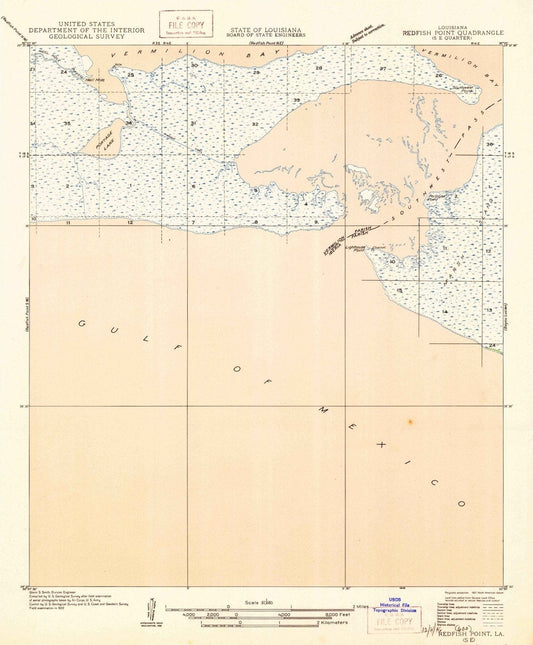 1946 Redfish Point, LA - Louisiana - USGS Topographic Map