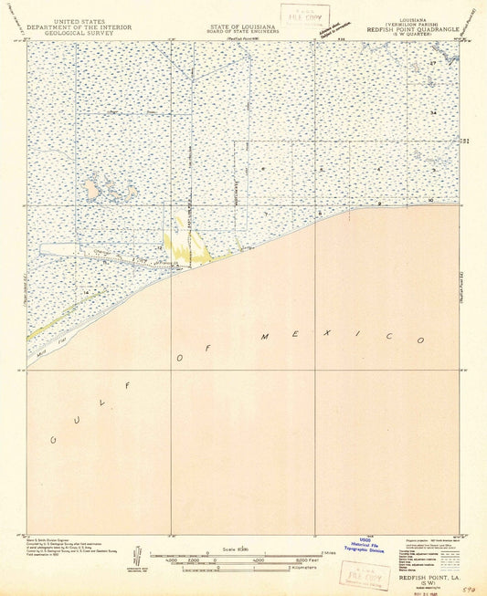 1946 Redfish Point, LA - Louisiana - USGS Topographic Map