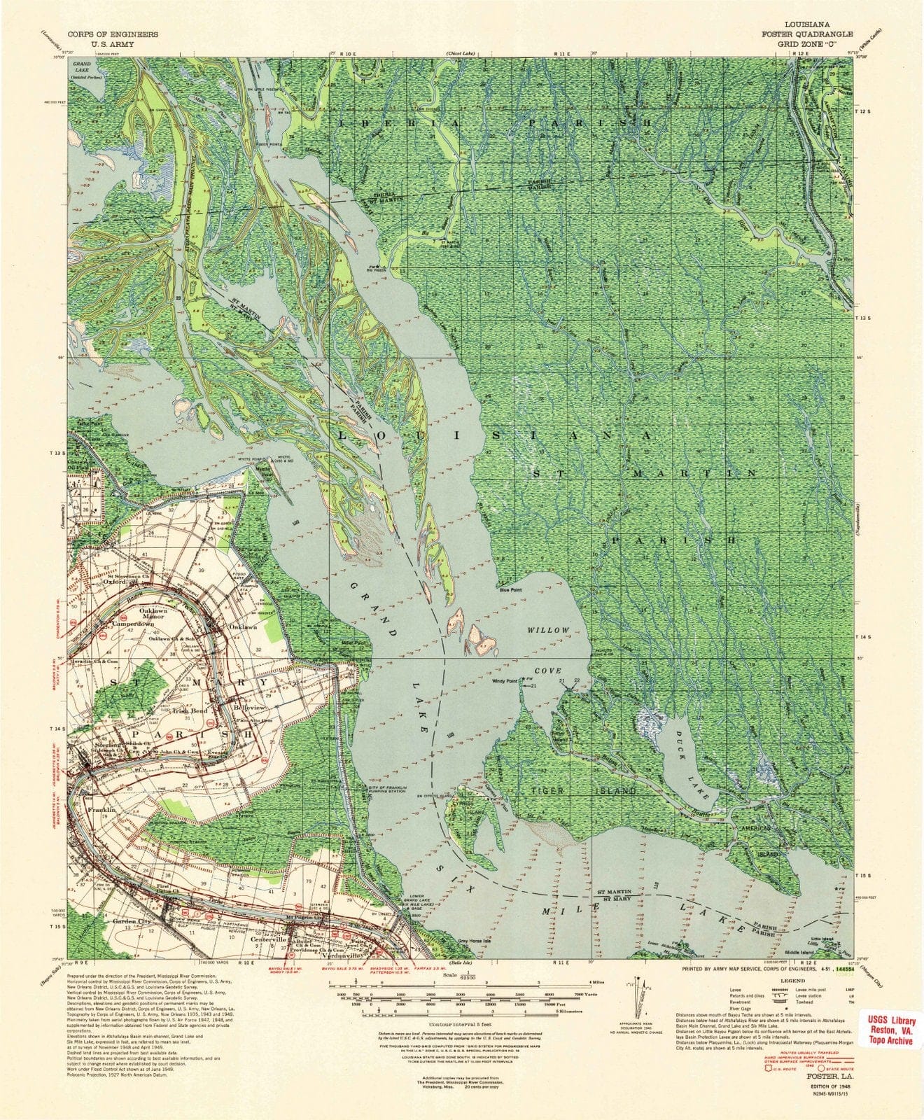 1948 Foster, LA - Louisiana - USGS Topographic Map