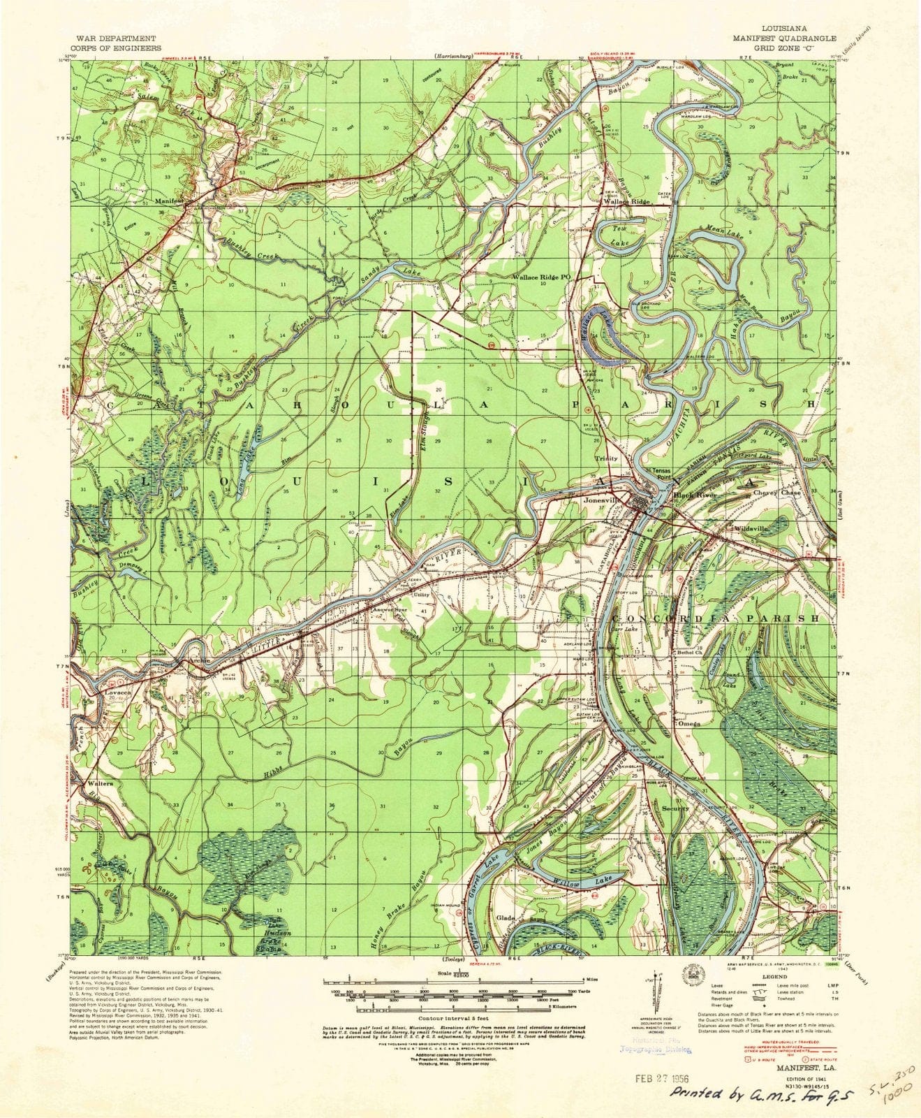 1941 Manifest, LA - Louisiana - USGS Topographic Map
