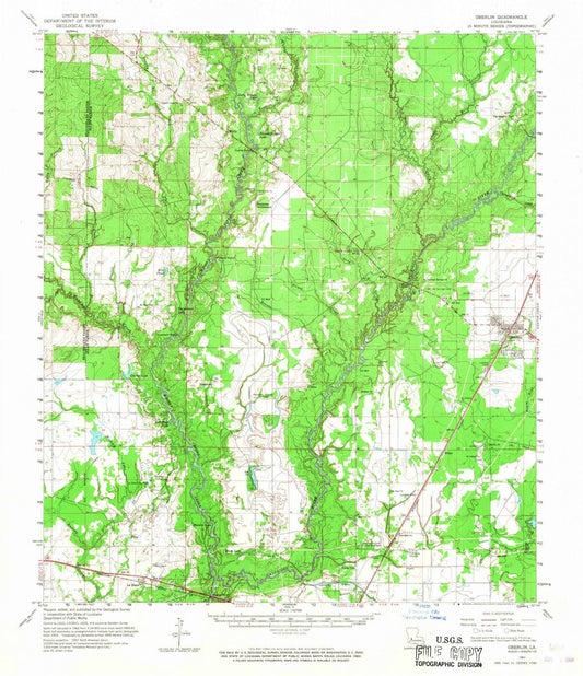 1961 Oberlin, LA - Louisiana - USGS Topographic Map