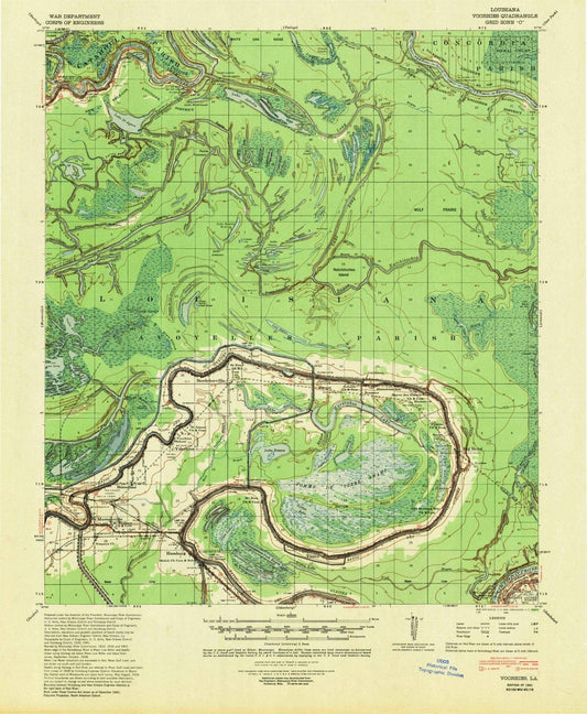1941 Voorhies, LA - Louisiana - USGS Topographic Map