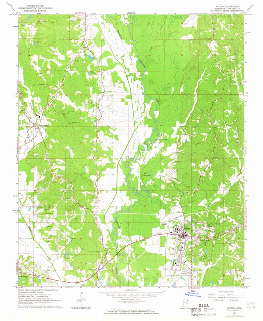 1965 Fulton, MS - Mississippi - USGS Topographic Map
