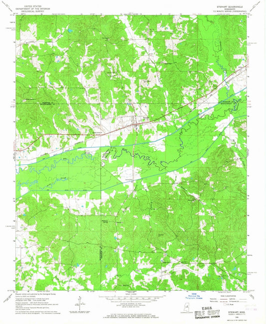 1966 Stewart, MS - Mississippi - USGS Topographic Map