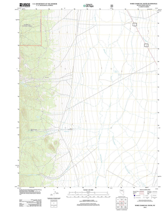 2012 Ward Charcoal Ovens, NV - Nevada - USGS Topographic Map
