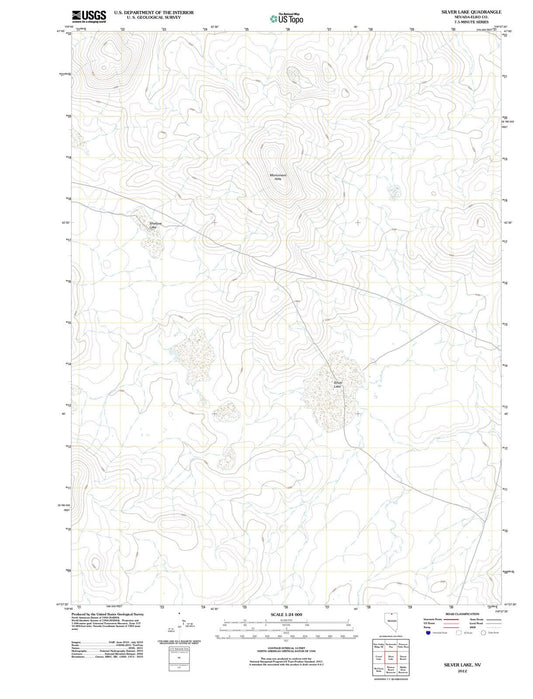 2012 Silver Lake, NV - Nevada - USGS Topographic Map
