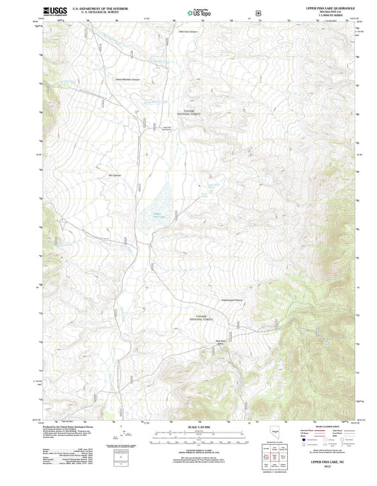 2012 Upper Fish Lake, NV - Nevada - USGS Topographic Map