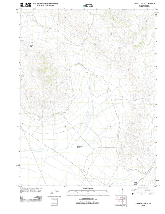 2012 Goshute Lake, NV - Nevada - USGS Topographic Map