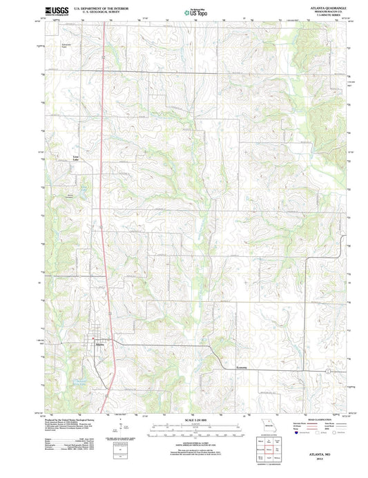 2012 Atlanta, MO - Missouri - USGS Topographic Map