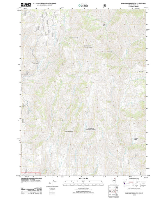 2012 Marys River Basin, NV - Nevada - USGS Topographic Map