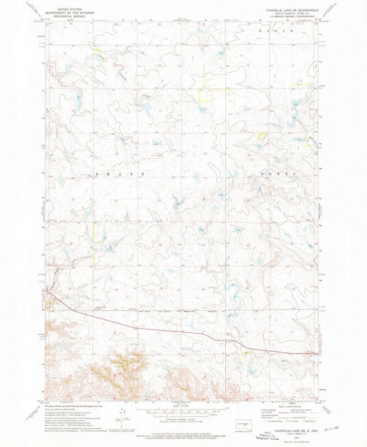 1973 Chapelle Lake, SD - South Dakota - USGS Topographic Map