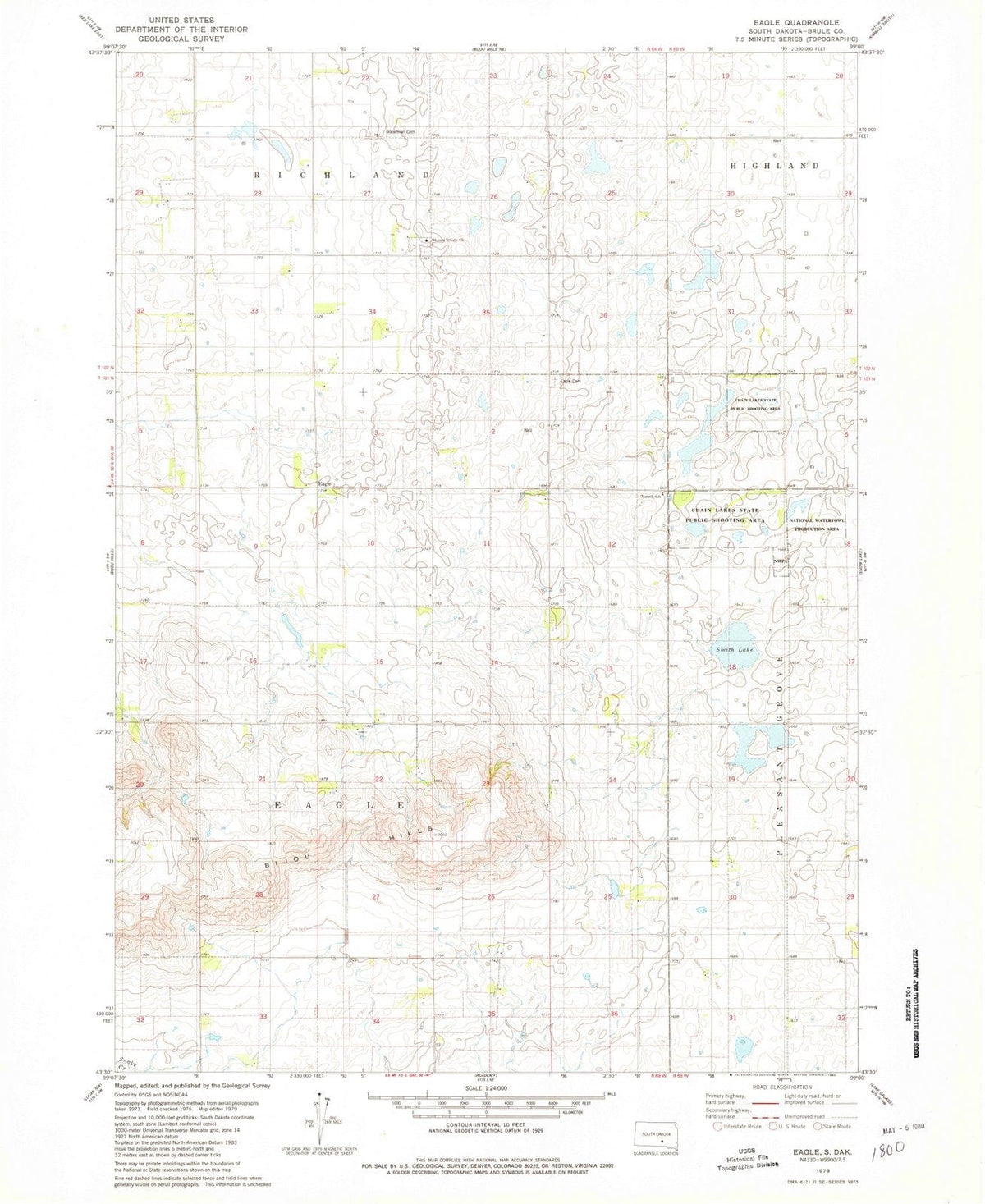 1979 Eagle, SD - South Dakota - USGS Topographic Map