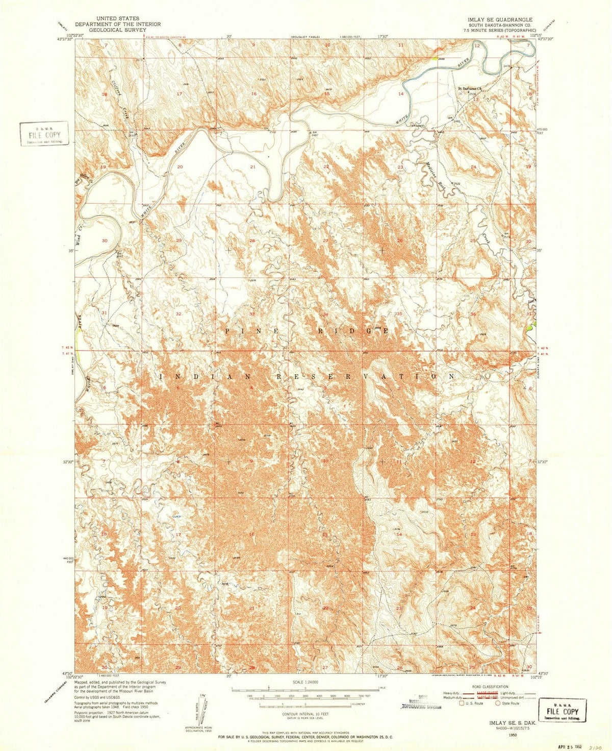 1950 Imlay, SD - South Dakota - USGS Topographic Map