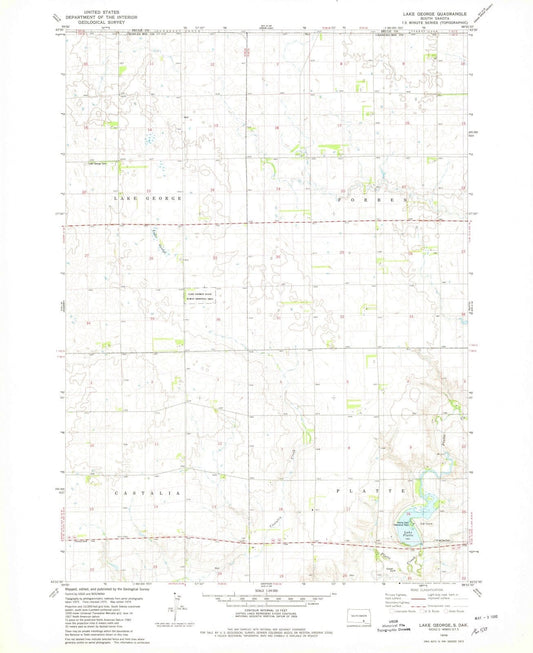 1979 Lake George, SD - South Dakota - USGS Topographic Map