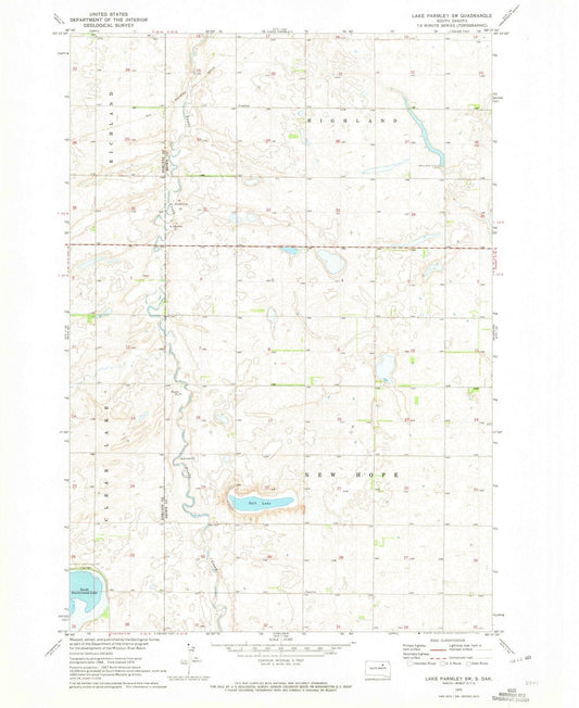 1970 Lake Parmley, SD - South Dakota - USGS Topographic Map