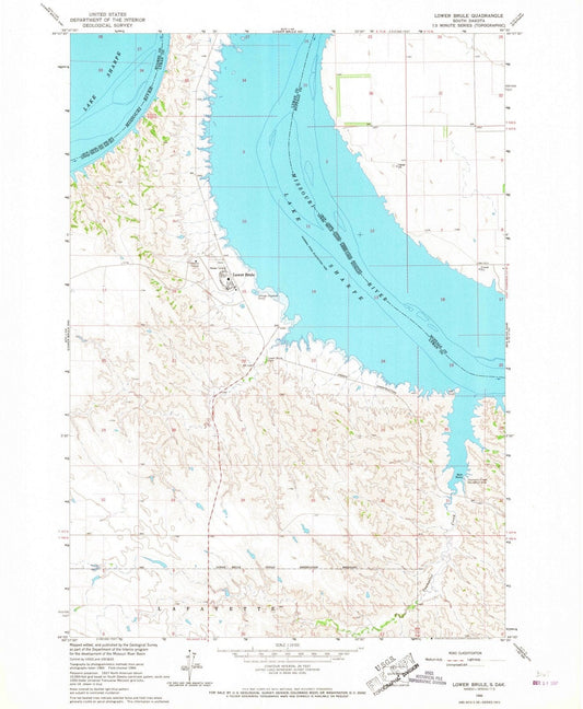 1966 Lower Brule, SD - South Dakota - USGS Topographic Map