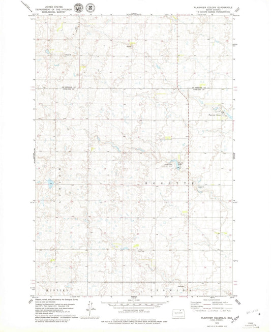 1978 Plainview Colony, SD - South Dakota - USGS Topographic Map