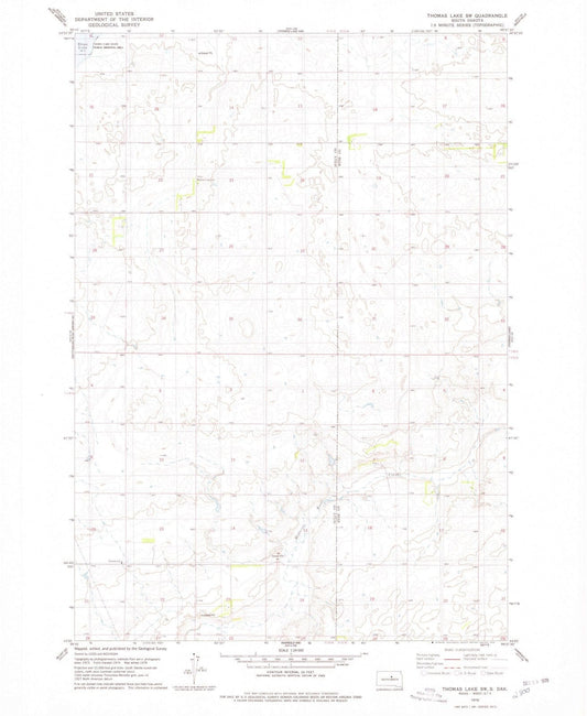 1978 Thomas Lake, SD - South Dakota - USGS Topographic Map v2