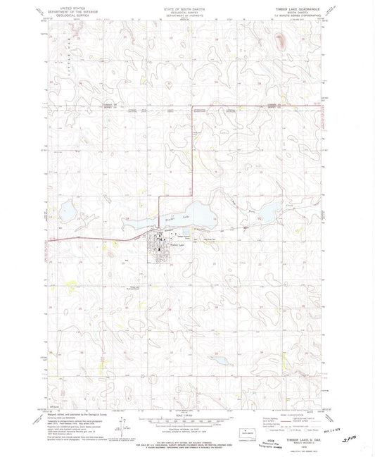 1978 Timber Lake, SD - South Dakota - USGS Topographic Map