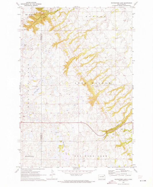 1970 Whitestone Lake, SD - South Dakota - USGS Topographic Map