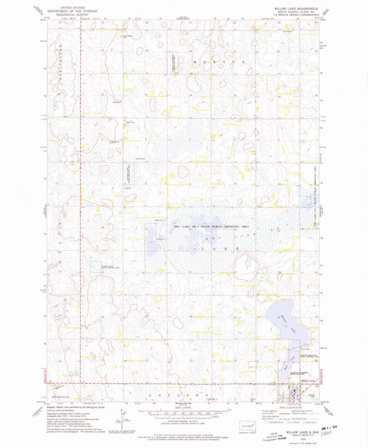 1973 Willow Lake, SD - South Dakota - USGS Topographic Map