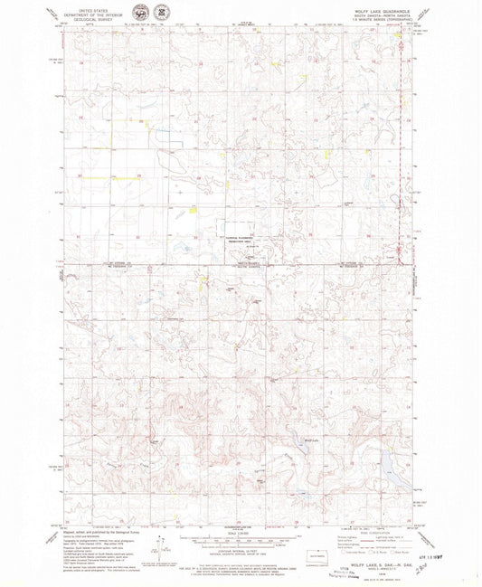 1978 Wolff Lake, SD - South Dakota - USGS Topographic Map