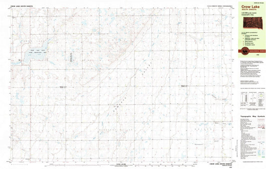 1982 Crow Lake, SD - South Dakota - USGS Topographic Map
