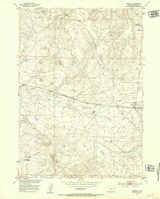 1952 Arminto, WY - Wyoming - USGS Topographic Map v3