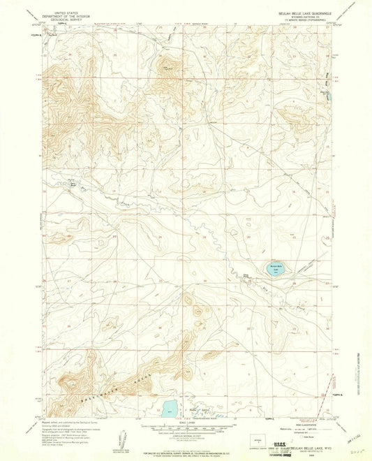 1959 Beulah Belle Lake, WY - Wyoming - USGS Topographic Map