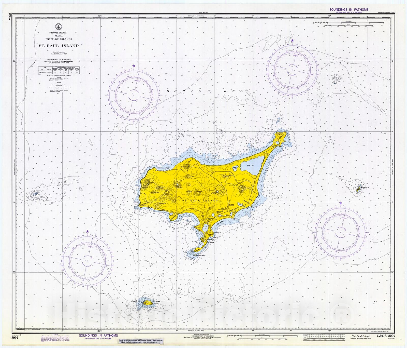 Historic Nautical Map - St. Paul Island, 1973 NOAA Chart - Alaska (AK) - Vintage Wall Art