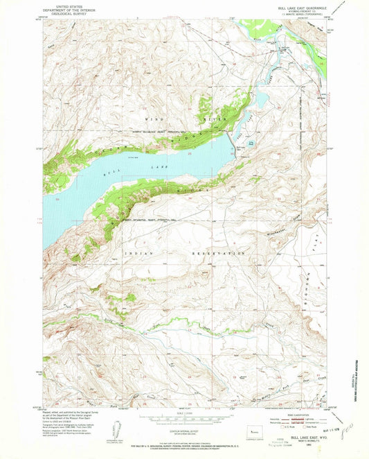 1951 Bull Lake East, WY - Wyoming - USGS Topographic Map