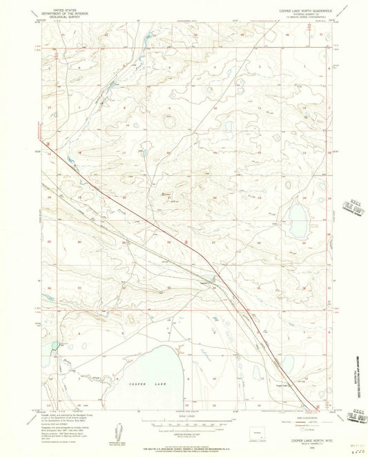 1955 Cooper Lake North, WY - Wyoming - USGS Topographic Map