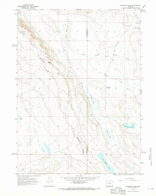 1966 Eightmile Lake, WY - Wyoming - USGS Topographic Map
