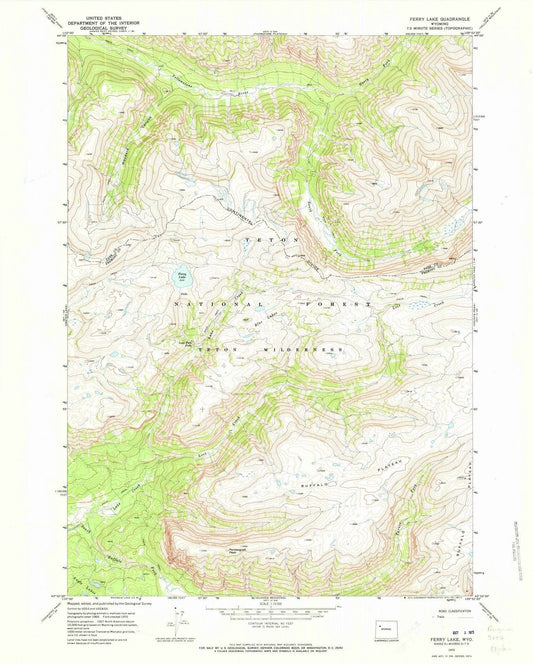 1970 Ferry Lake, WY - Wyoming - USGS Topographic Map