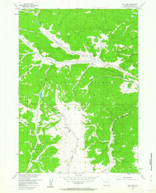1956 Fish Lake, WY - Wyoming - USGS Topographic Map