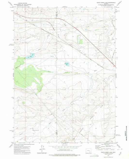 1971 Foote Creek Lake, WY - Wyoming - USGS Topographic Map