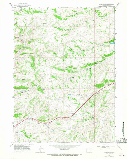1965 Guild Hollow, WY - Wyoming - USGS Topographic Map