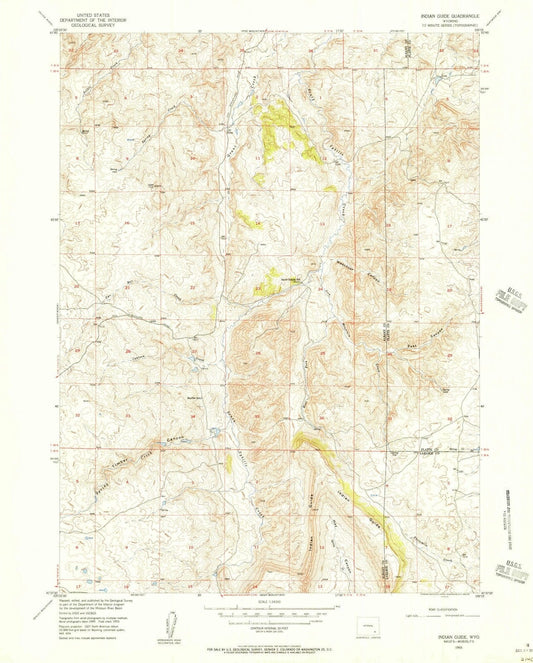 1955 Indian Guide, WY - Wyoming - USGS Topographic Map