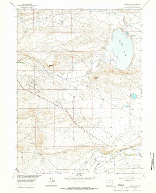 1963 James Lake, WY - Wyoming - USGS Topographic Map