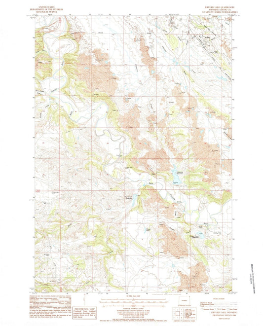 1984 Kruger Lake, WY - Wyoming - USGS Topographic Map
