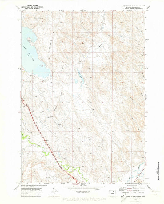 1970 Lakee SMET East, WY - Wyoming - USGS Topographic Map
